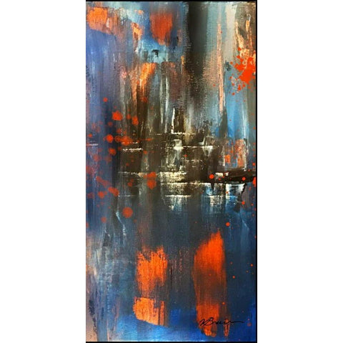 Console 2 Black Modern Wood Framed Art Print by Brown,Victoria