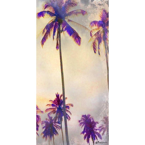Thailand Palms 3 White Modern Wood Framed Art Print by Brown, Victoria