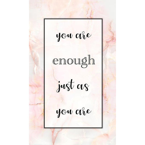 You Are Enough Black Modern Wood Framed Art Print with Double Matting by Brown, Victoria