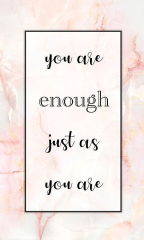 You Are Enough White Modern Wood Framed Art Print with Double Matting by Brown, Victoria