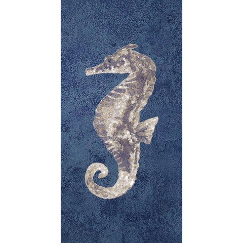 Sea Horse Coastal 1 White Modern Wood Framed Art Print by Brown, Victoria