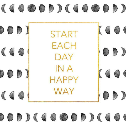 Happy Way Black Ornate Wood Framed Art Print with Double Matting by Brown, Victoria