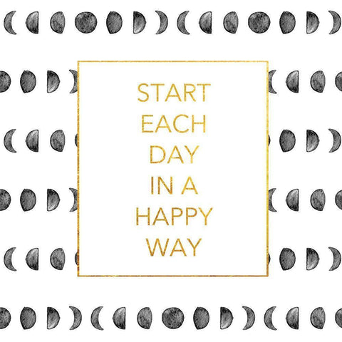 Happy Way Black Modern Wood Framed Art Print with Double Matting by Brown, Victoria