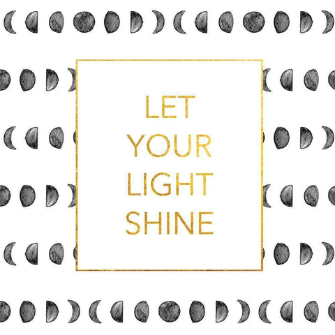 Light Shine Gold Ornate Wood Framed Art Print with Double Matting by Brown, Victoria