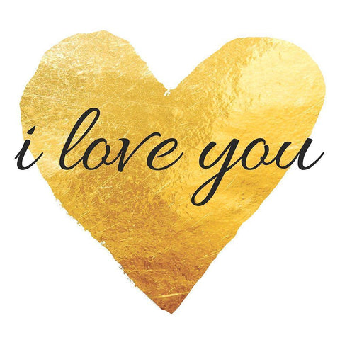 I Love You Black Modern Wood Framed Art Print with Double Matting by Brown, Victoria
