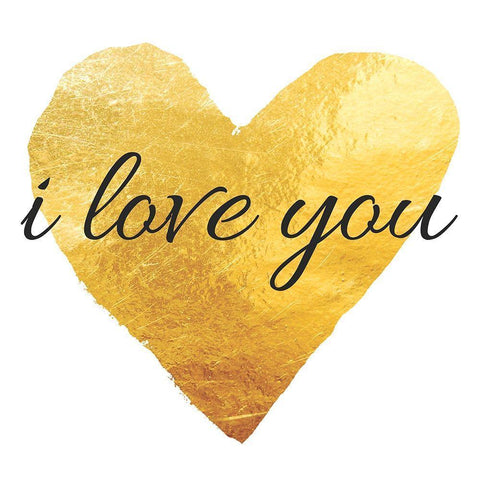 I Love You Black Ornate Wood Framed Art Print with Double Matting by Brown, Victoria