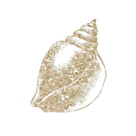 Coastal Studded Shell 1 Black Modern Wood Framed Art Print by Brown, Victoria