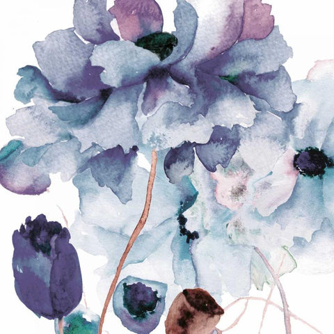 Aromatic Botanics 2 White Modern Wood Framed Art Print with Double Matting by Brown, Victoria