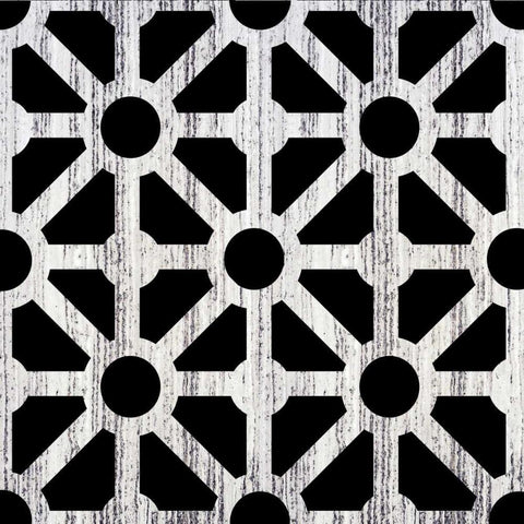 Black Fence 2 White Modern Wood Framed Art Print by Brown, Victoria