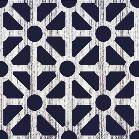 Navy Fence 2 Black Modern Wood Framed Art Print by Brown, Victoria