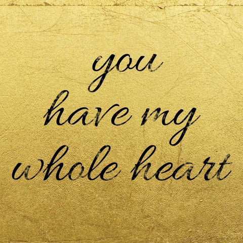 Golden Heart 1 Black Modern Wood Framed Art Print with Double Matting by Brown, Victoria