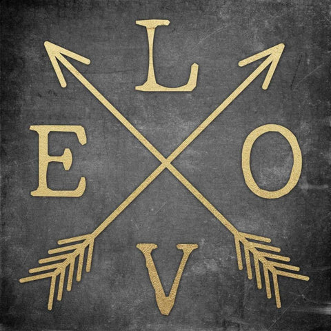 Love Arrows 1 White Modern Wood Framed Art Print by Brown, Victoria