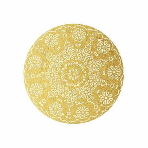 Doilies 2 White Modern Wood Framed Art Print with Double Matting by Brown, Victoria