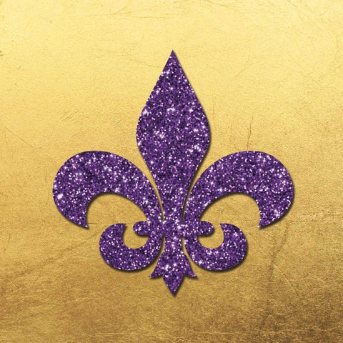 Fleur De Lis Gold Ornate Wood Framed Art Print with Double Matting by Brown,Victoria