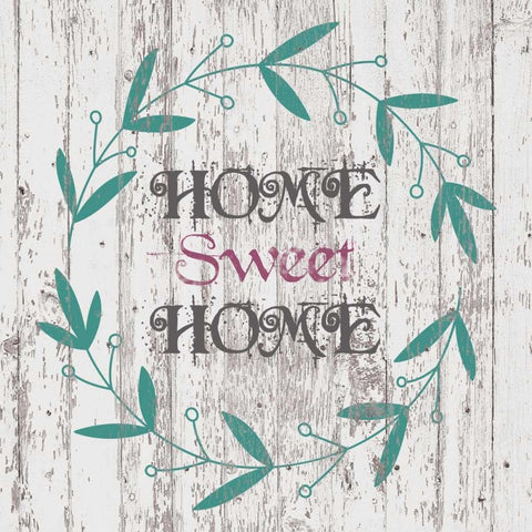 Home Sweet Home Black Modern Wood Framed Art Print with Double Matting by Brown,Victoria