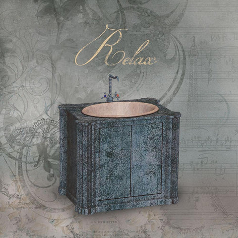 Silver Bath 1 White Modern Wood Framed Art Print with Double Matting by Brown, Victoria