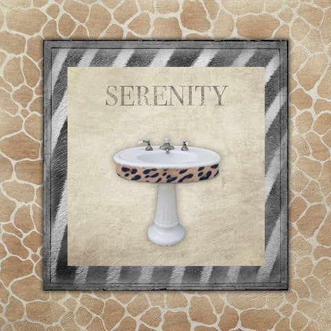 Serenity Black Ornate Wood Framed Art Print with Double Matting by Brown, Victoria