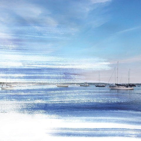 Coastal 2 White Modern Wood Framed Art Print with Double Matting by Brown, Victoria