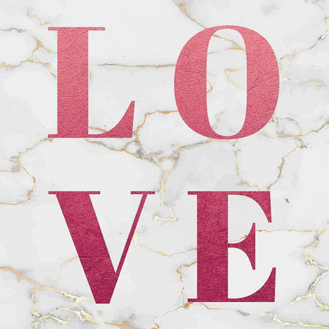 Marble Love White Modern Wood Framed Art Print by Brown, Victoria