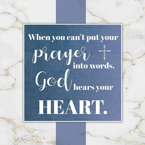 God Hears Black Modern Wood Framed Art Print by Brown, Victoria