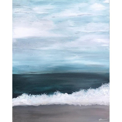 Beach Bouclair White Modern Wood Framed Art Print by Brown, Victoria