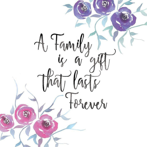 Family Black Modern Wood Framed Art Print by Brown, Victoria