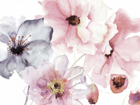 Flowering Pink Hues 2 Black Ornate Wood Framed Art Print with Double Matting by Brown,Victoria