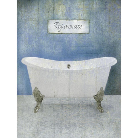 Rejuvinate Tub Black Modern Wood Framed Art Print with Double Matting by Brown, Victoria