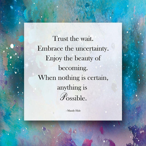 Trust The Wait Gold Ornate Wood Framed Art Print with Double Matting by Brown, Victoria