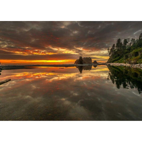 Circels View Black Modern Wood Framed Art Print by Kostka, Vladimir