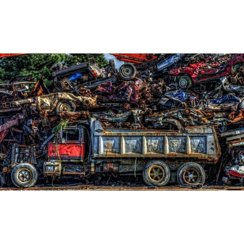 Recycled White Modern Wood Framed Art Print by Kostka, Vladimir