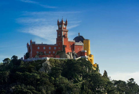 Portugal Sintra 1 White Modern Wood Framed Art Print with Double Matting by Kostka, Vladimir