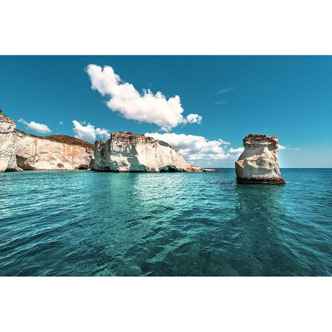 Rocks of Milos 1 Gold Ornate Wood Framed Art Print with Double Matting by Kostka, Vladimir