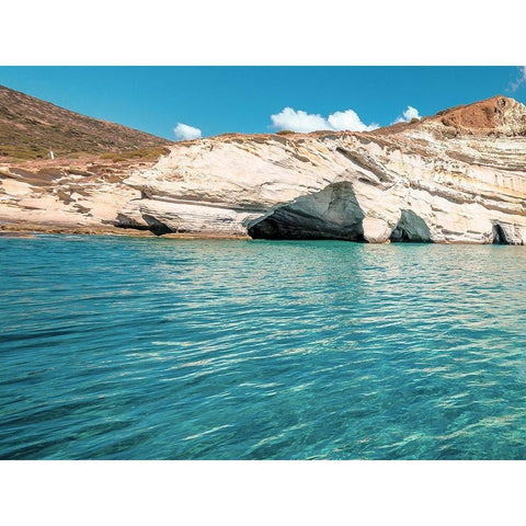 Rocks of Milos B Black Modern Wood Framed Art Print with Double Matting by Kostka, Vladimir