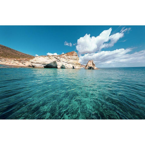 Rocks of Milos 2 Black Modern Wood Framed Art Print by Kostka, Vladimir