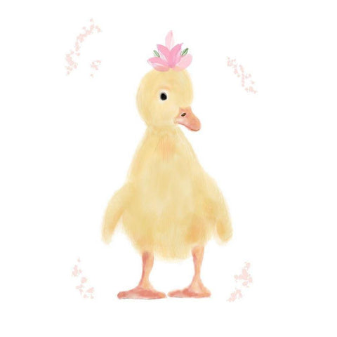 Spring Chick Black Modern Wood Framed Art Print with Double Matting by Barski, Karen