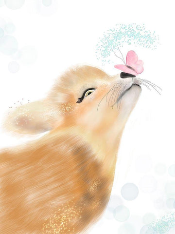 Curious Fox White Modern Wood Framed Art Print with Double Matting by Barski, Karen