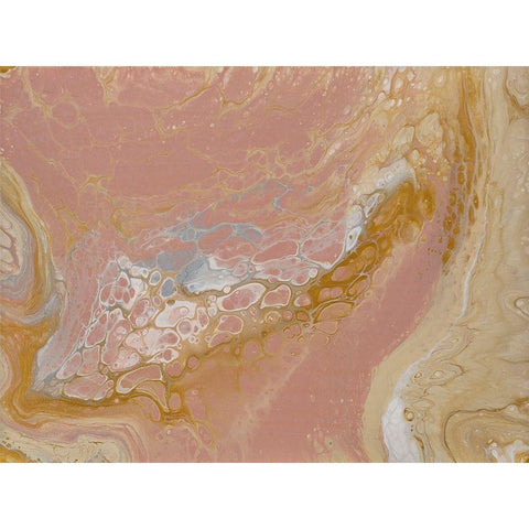 Swirly Flow Gold Ornate Wood Framed Art Print with Double Matting by Barski, Karen