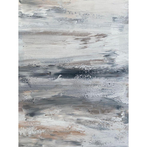 Furious Smears 1 White Modern Wood Framed Art Print by Barski, Karen