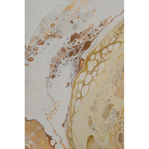 Crackling Conversations Split 1 Gold Ornate Wood Framed Art Print with Double Matting by Barski, Karen