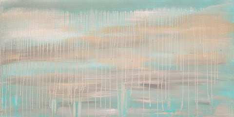 Muted Skies White Modern Wood Framed Art Print with Double Matting by Barski, Karen