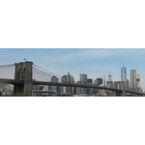 Hello New York Gold Ornate Wood Framed Art Print with Double Matting by A.D. Lines