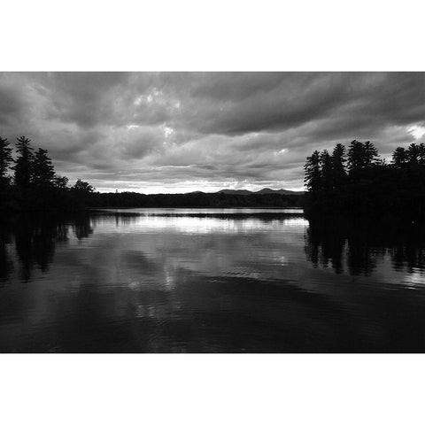 Sunset lake pink Gold Ornate Wood Framed Art Print with Double Matting by Foschino, Suzanne