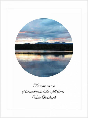 The Man on Top White Modern Wood Framed Art Print with Double Matting by Foschino, Suzanne