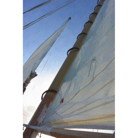Sail And Mast White Modern Wood Framed Art Print by Foschino, Suzanne