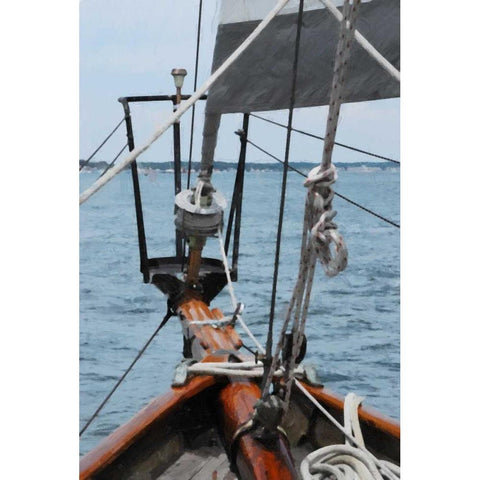 Sailboat Bow Black Modern Wood Framed Art Print by Foschino, Suzanne