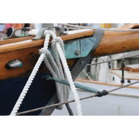 Sailboat Lines White Modern Wood Framed Art Print by Foschino, Suzanne