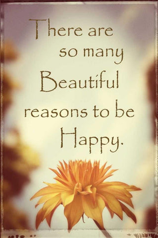 Reasons to Be Happy Black Ornate Wood Framed Art Print with Double Matting by Foschino, Suzanne