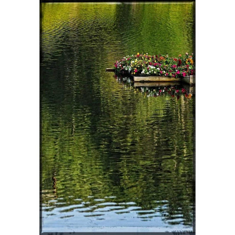 A Floating Garden Gold Ornate Wood Framed Art Print with Double Matting by Foschino, Suzanne