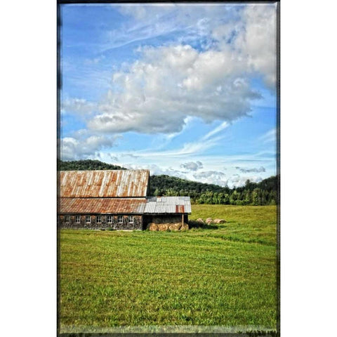 Country Barn 5  Black Modern Wood Framed Art Print with Double Matting by Foschino, Suzanne